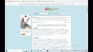 Making a rap with RhymeZone com