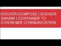 Docker Compose Docker Swarm Container to Container Communication