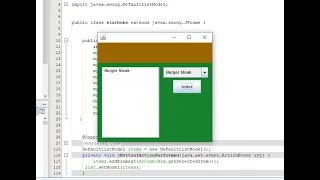 Java Swing jCombobox to jList using button