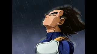 vegeta in the rain relaxing focus music