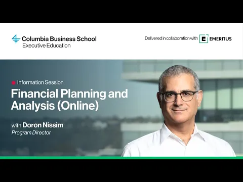 Information session on Columbia Business School’s Financial Planning and Analysis (Online) program