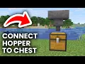 How To Connect Hopper To Chest - Minecraft Guide