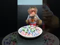 Download Lagu Cute Baby Monkey Eats Candy Balls