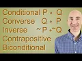 Converse Inverse Contrapositive Biconditional Statements