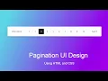 Simple Pagination UI Design Using HTML CSS
