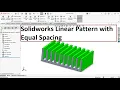 How to Use Linear Pattern in SolidWorks with Equal Spacing Beginner Tutorial 2025