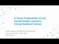 In Pursuit of Interpretable Fair and Accurate ML for Criminal Recidivism Prediction