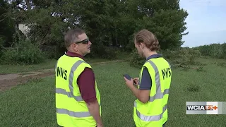 National Weather Service canvasing area after Severe Weather