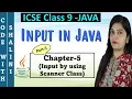 Input by using Scanner Class Chapter 5 Input in Java ICSE Computer application with BlueJ