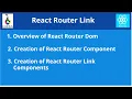 React JS Tutorial-7 React Router Link Component