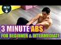 Level 2 3 minute Abs workout for Beginners Intermediate