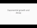 Modelling with Exponential and Logarithmic Functions
