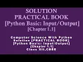 Practical Book Solution Chapter1 1 PythonBasics Comp Sc Python Class12 CBSE
