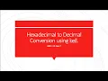 EEE 110 Microcontroller Lab Eve -Lab 7 Hexadecimal to Decimal Conversion using keil