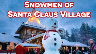 Giant Snowmen of Santa Claus Village ☃️❄️🎅🎄 Christmas Snowman in Rovaniemi Lapland Finland