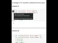 Find average of 2 number entered by the user using python program