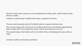 python - numeric literals contd type function boolean literals and special literal none