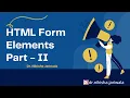 HTML Tutorial 42 - HTML Form Elements Part 2 Theory Example Hindi