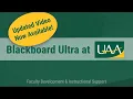 Blackboard Ultra at UAA Progress Tracking Student