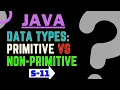 What is primitive and Non-primitive Data types Explained Variable Types Understanding