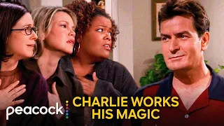 two and a half men charlie schmoozes jakes moms friends