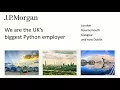 PYCON UK 2017 JP Morgan Sponsor Session