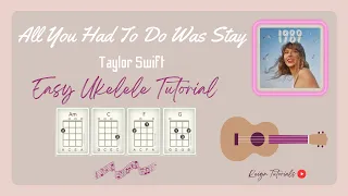 Download All You Had To Do Was Stay - Taylor Swift (1989 Taylor's Version) | EASY Tutorial 😍| chords + lyrics MP3