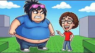 FIQUEI MAGRO NO DESAFIO GORDO E MAGRO NO ROBLOX!