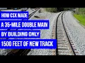 How CSX Built a 35 mile Double Track Main Line Using Only 1500 Feet of New Track