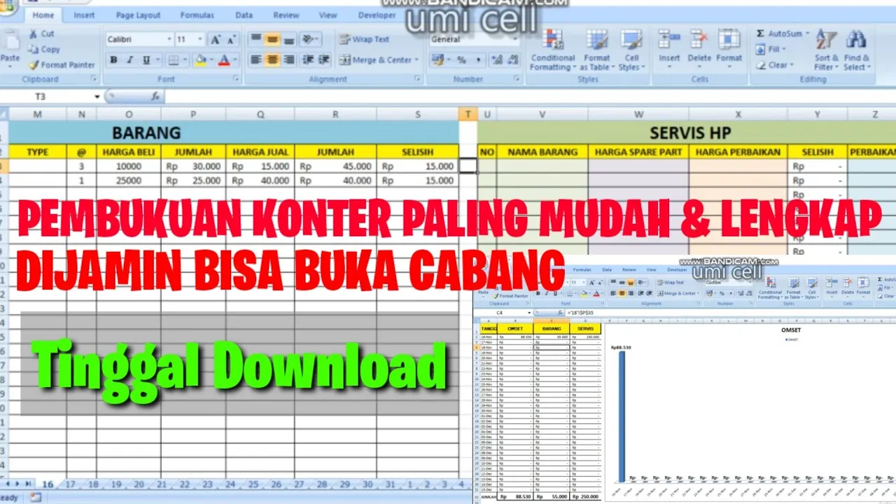 Program Penjualan Pulsa Sederhana pada MS-EXCEL Part 1