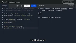 Unordered and Unique Dive into Python Sets