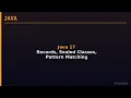 Java 17 Records Sealed Classes Pattern Matching Cours Complet LTS