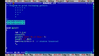 Reverse Triangle Pattern in C