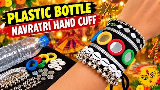 Waste Plastic Bottle Se Banaya 😍 Navratri Hand Cuff | DIY Garba Jewellery | Best Out of Waste