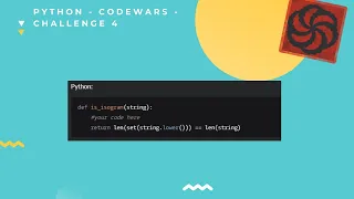 Python Codewars Isograms