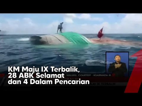 KRI Tarakan Temukan KM Maju IX Terbalik Usai Tabrakan dengan Kapal Pengangkut CPO