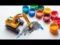 Drawing an Excavator with Watercolors Fun Transport Coloring Pages for Kids