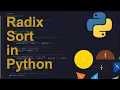 Radix Sort Code in Python Sorting Algorithms Python Coding Tutorial Python Coding Interview