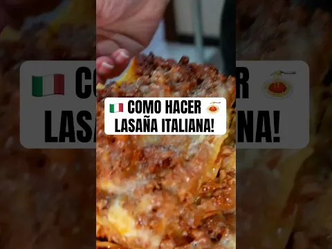 CÓMO HACER LASAÑA ITALIANA! 🍝🇮🇹 #chefroberta #recetas #lasaña