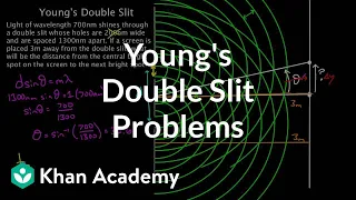 Young s double slit problem solving Mechanical waves and sound Physics Khan Academy