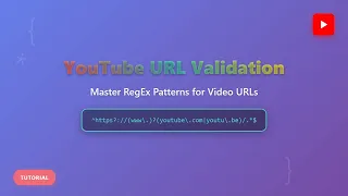 YouTube URL Validation with RegEx Master ID Extraction
