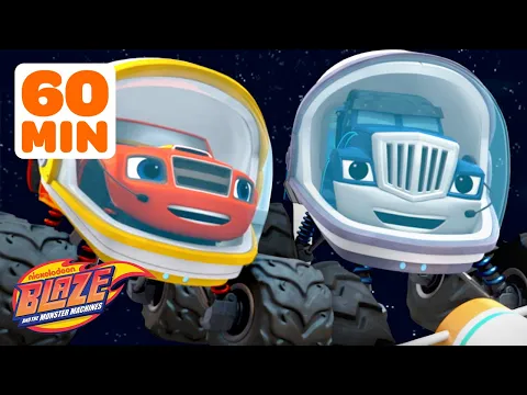 Download MP3 60 MINUTES of Blaze's Outer Space Rescues and Adventures! 🚀 w/ AJ | Blaze and the Monster Machines