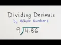Dividing Decimals by Whole Numbers