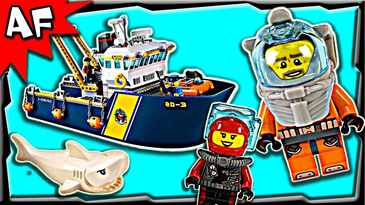 Lego City REAL FISH Deep Sea Exploration Vessel Adventure