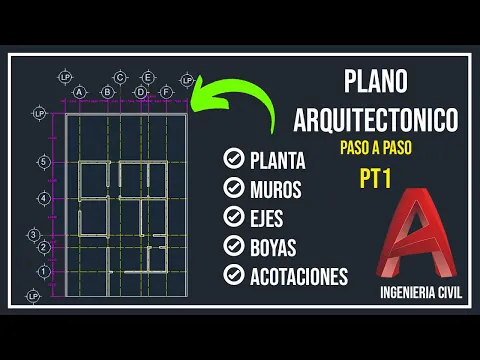 Download MP3 PLANO ARQUITECTONICO EN AUTOCAD PT. 1 | PLANTA, MUROS, COTAS, COLINDANCIAS Y EJES. TECNM