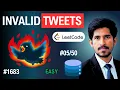 Invalid Tweets LeetCode SQL Problem 1683 Easy