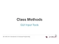 Introduction to Computer Programming - Class Methods
