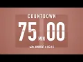 75 Minute Countdown Timer Flip Clock with Ambient Music Bells