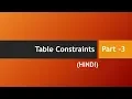 Part - 3 Table Constraints in SQL NOT NULL DEFAULT Hindi Urdu