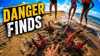DANGER FINDS ⚠️ Beach that shocks people every day❗We clean it to save someone's legs!